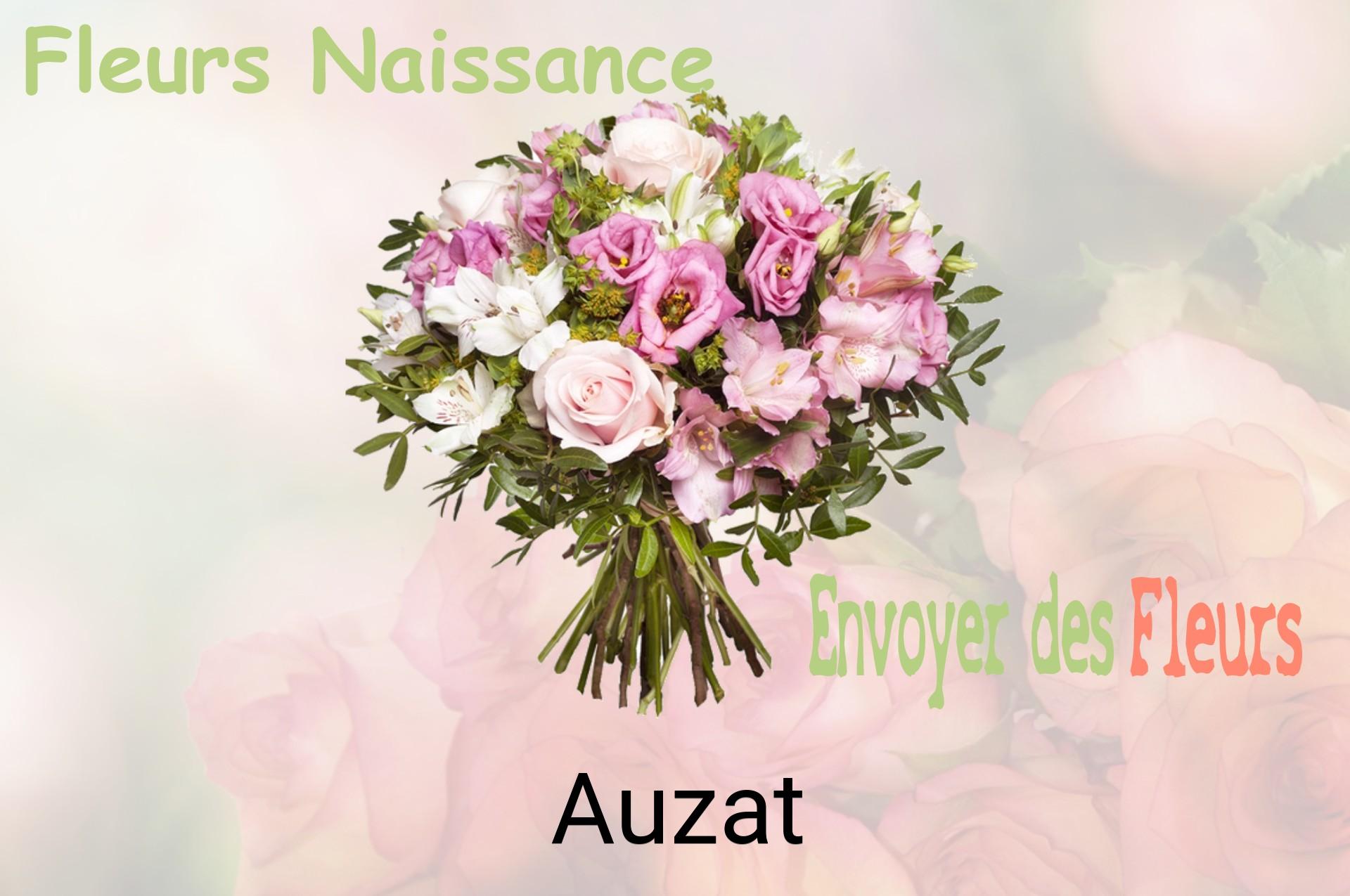 Bouquet de fleurs de naissance livré à Auzat